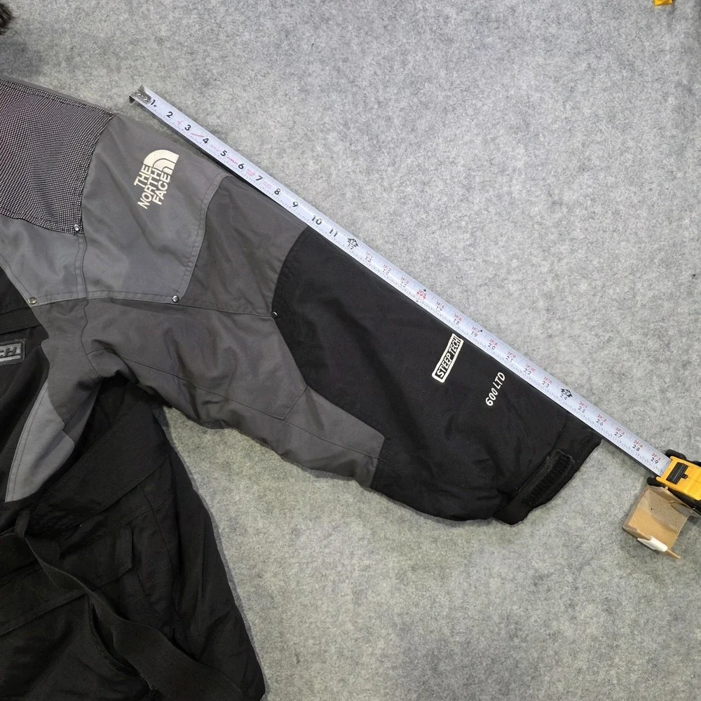 The North Face Steep Tech 600 LTD Jacket Mens XL Black Hooded Belted Ski Parka